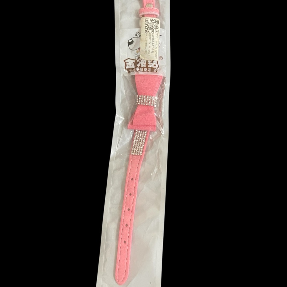 Pink Rhinestone Dog Collar - Picture 2 of 3